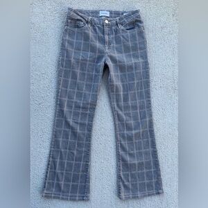 FRAME Le Crop Mini Boot Windowpane Plaid Jeans Size 27 Cropped Bootcut